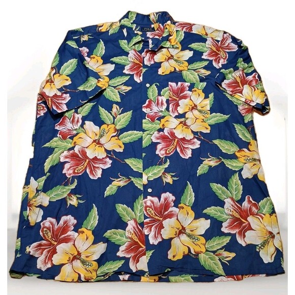 Ralph Lauren Other - Polo Ralph Lauren Polo Shirt Mens Size XLT Custom Slim Fit Tropical Print